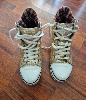 Dámske zlaté tenisky - 6