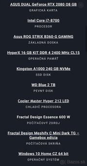 Herný PC RTX2080 i7 8700 - 6