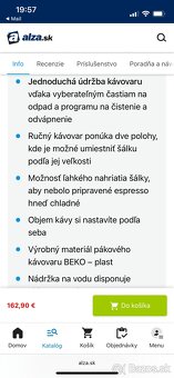 Predám kávovar beko - 6