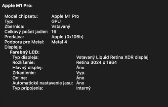 Predám MacBook Pro 14” M1 Pro, 16GB RAM, 1TB SSD - 6