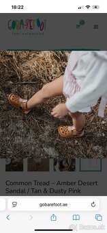 Nenosené rustikálne barefoot sandálky - 6