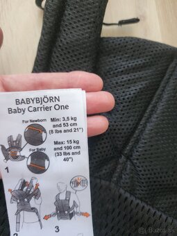 Babybjorn nosítko ONE Black 3D Mesh - 6
