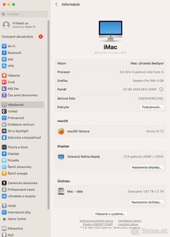 Apple iMac 21,5" Retina 4K (2017) – 2 TB SSD a 32 GB RAM - 6