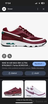 Bordove Nike Air Max BW Ultra veľ. 38 - 6