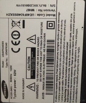 Predám náhradné diely na TV Samsung UE40F6340 a iné kompatib - 6