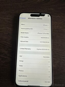 I phone 15 pro max 256gb - 6