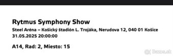 Rytmus - Symphony Show, Na predaj 4 lístkySektor:A14 Rad: 2 - 6