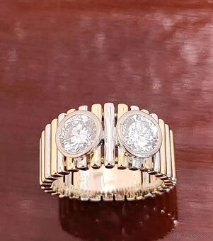 Zlatý prsteň 750 s diamantmi, 2,20 karátový, pevný, 14,92 gr - 6