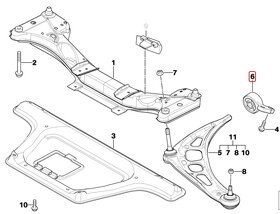 Bmw e46 tycka riadenia a silentbloky prednych ramien - 6