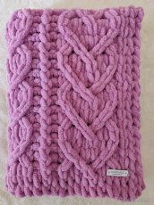 Pletená detská deka ružovo-fialová - 6