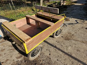 Predám 2x vozík za koňa. Dvojkolka a štvorkolka. - 6