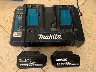 Makita kosacka DLM532Z (2x18V), baterie, nabijacka - 6
