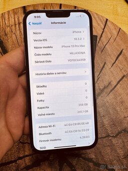 iphone 13 Pro max 256 batéria 100% top stav - 6