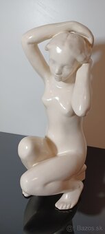 Veľká zberateľská keramická značená socha Akt 60-te roky . - 6