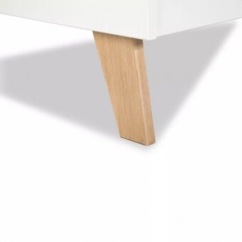 Detská postieľka so zábranou KLUPS Noah biela120x60cm+matrac - 6