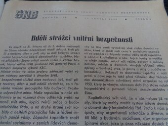 SNB 1950, sluzobni tisk SNB - 6