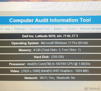 Dell Latitude 5410 i5-10Gen/8GB/256GB/Win 11 PRO silná batt - 6