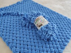 Pletená detská deka modrá - 6