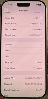 iPhone 16 PRO 256GB white - 6