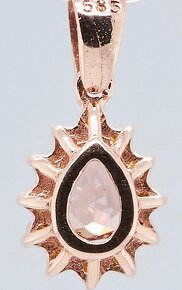 Zlatý diamantový náhrdelník ružové zlato - 6