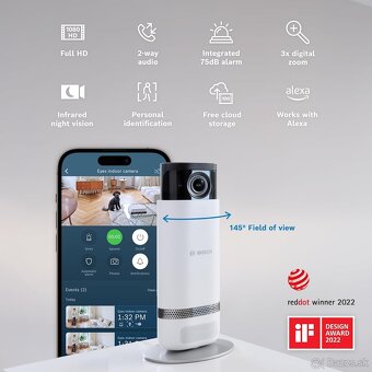 Bezpečnostná kamera Bosch EYES Smart Home II Indoor Camera - 6