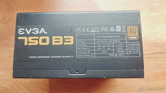 REZERVOVANÉ : PREDÁM ZDROJ 750 W EVGA B3 BRONZE - 6