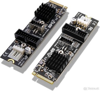 5× M.2 M‑Key to USB‑C / USB‑A interný adaptér - 6