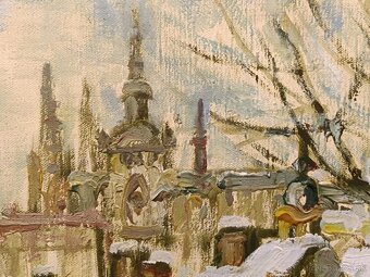 Obraz Karel Šustek, Praha Karlův most, olej na plátně 78x117 - 6