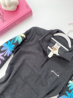 Victoria’s Secret PINK hal-zip farebna trblietava mikina XS - 6