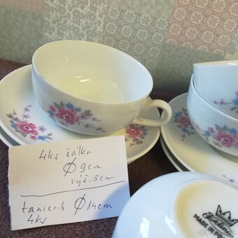 Porcelánové šálky 2 sady - 6