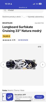 Longboard Surfskate Cruising 33" Natura modrý - 6
