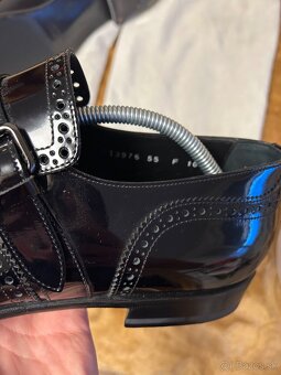 SANTONI pánske lakované mokasiny - 6