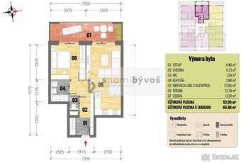 2 i tehlový byt 52 m2 + 13 m2 loggia vo výstavbe, Panoráma - 6