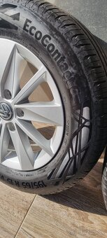 Predám originálne disky VW r15 5x112 /195/65 Continental - 6
