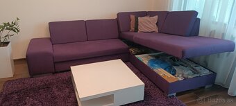 Rohová sedačka s rozkladom a úložným priestorom - 6