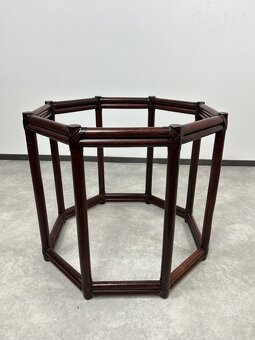 Dizajnový bambusový octagonal jedálenský stôl + 5ks stoličie - 6