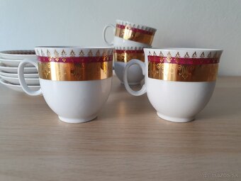 Porcelánové šálky s tanierikmi - súprava - 6