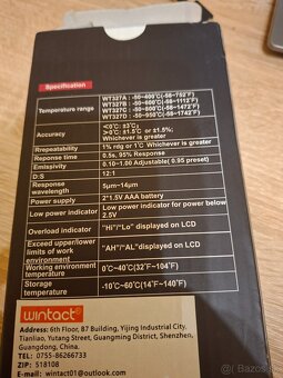 Wintact WT327A infračervený bezdotykový teplomer - 6