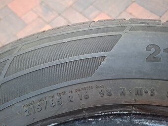 Predám celoročné pneu. Continental--215/65/16-98H - 6
