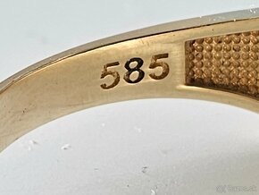 Zlaty prsten motiv versace 333e - 6