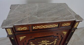 Zámecká intarzovaná komoda zdobená bronzem 120 cm Topován - 6
