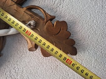 Predám starožitný kríž drevorezba porcelán - 6