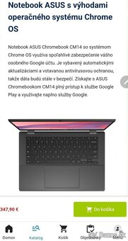 Predam notebook Asus Chromebook, nepouzivany, v krabici. - 6