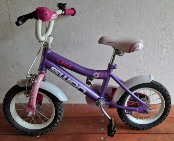 dievčenský bicykel LARA SWAN s 12" kolesami - 6