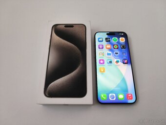 apple iphone 15 PRO MAX 256gb Natural Titanium / Batéria 100 - 6