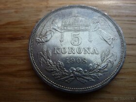 R-U 5 korona 1908 KB v krásnom stave - 6
