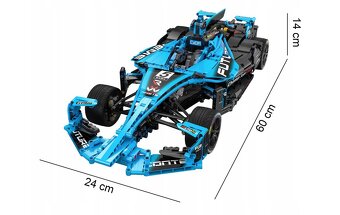Technická stavebnica Formula E – nová 1667 dielov, RC+motory - 6