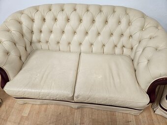 CHESTERFIELD ŠTÝL,MÁSLOVEJ FARBY 2+1+1 - 6