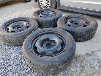 Plechové disky 4x108r14 s celoročnými pneumatikami - 6