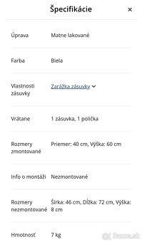 Biely stolik z Jysku priemer 40cm - 6